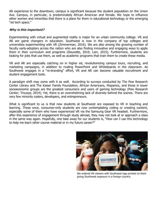 Faculty Duo Brings Virtual and Augmented Reality to Southwest and Study ...