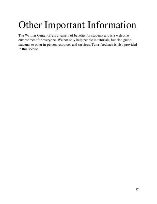 eng 421 the carol jones writing center training manual