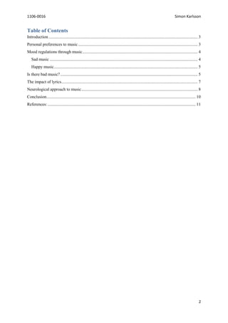 Music Cognition EE Final | PDF