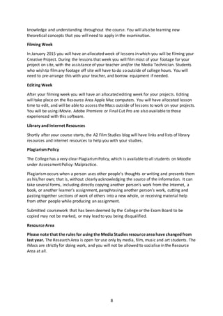 A2 Film Studies course handbook 2015-16 | DOCX | Screenwriting ...