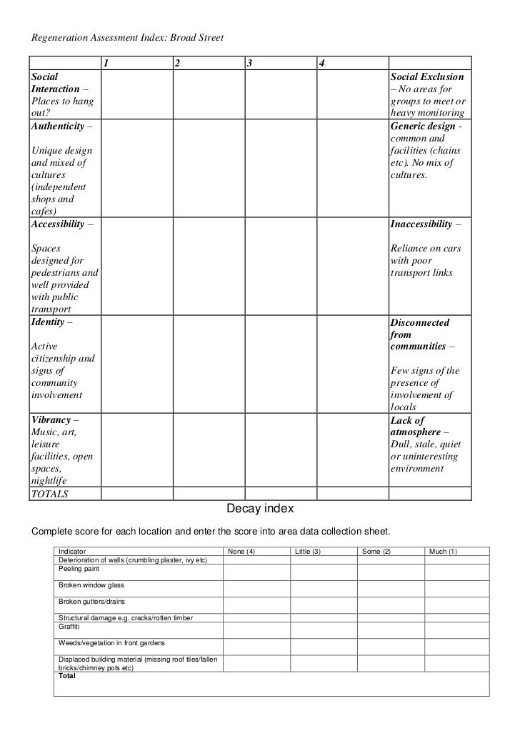 A2 Geography Urban Regeneration Booklet