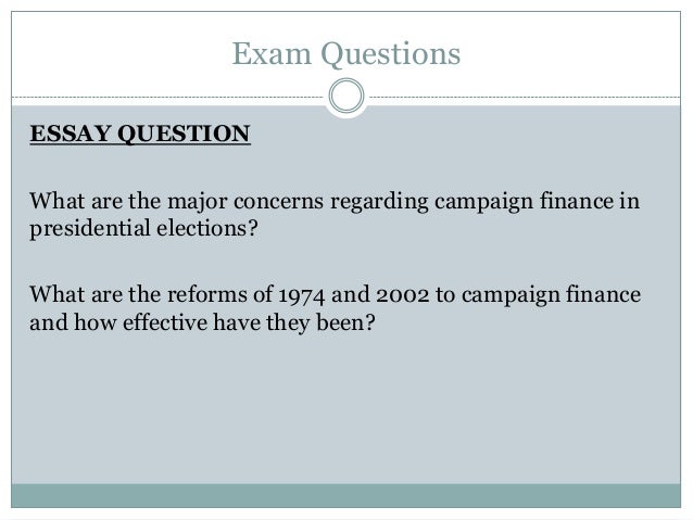 Finance essay questions