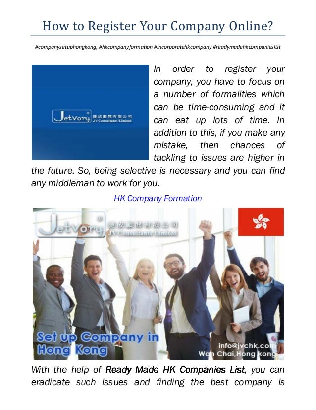 how to register your company online