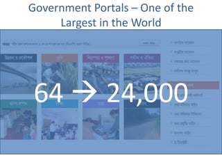 Government Portals – One of the
Largest in the World
64  24,000
 
