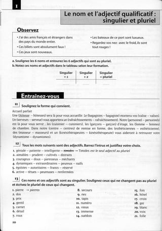 A2 ~ les exercices de grammaire, avec corrigés