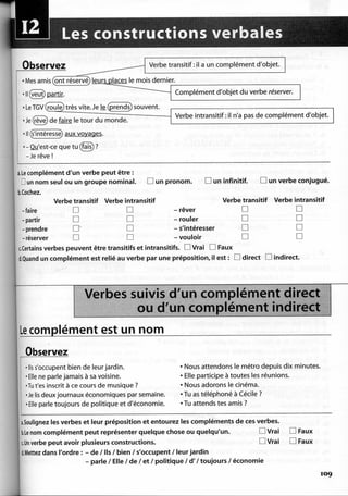 A2 ~ les exercices de grammaire, avec corrigés