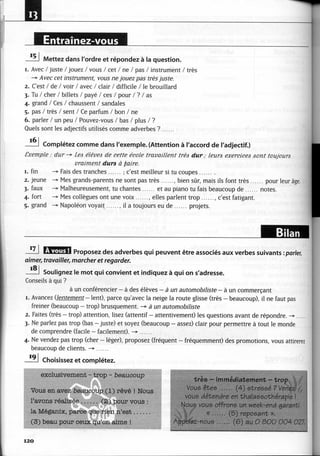 A2 ~ les exercices de grammaire, avec corrigés