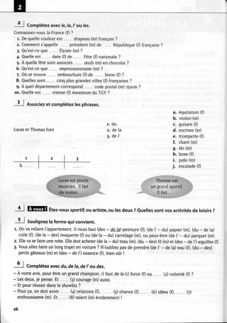 A2 ~ les exercices de grammaire, avec corrigés
