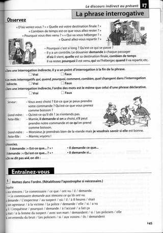 A2 ~ les exercices de grammaire, avec corrigés