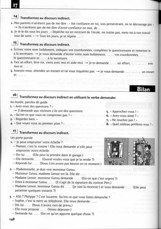 A2 ~ les exercices de grammaire, avec corrigés