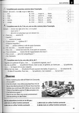 A2 ~ les exercices de grammaire, avec corrigés