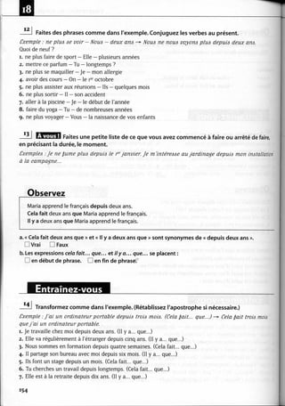 A2 ~ les exercices de grammaire, avec corrigés