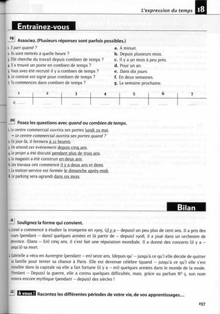 A2 ~ les exercices de grammaire, avec corrigés