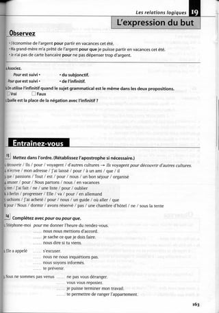 A2 ~ les exercices de grammaire, avec corrigés