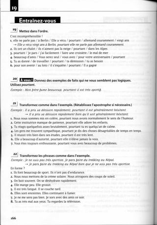 A2 ~ les exercices de grammaire, avec corrigés