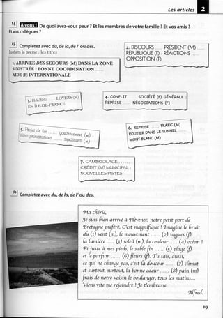 A2 ~ les exercices de grammaire, avec corrigés