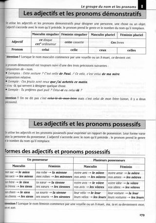 A2 ~ les exercices de grammaire, avec corrigés