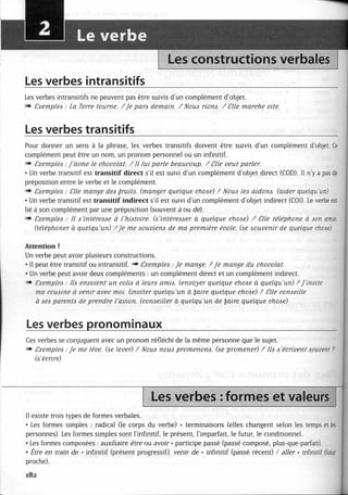 A2 ~ les exercices de grammaire, avec corrigés