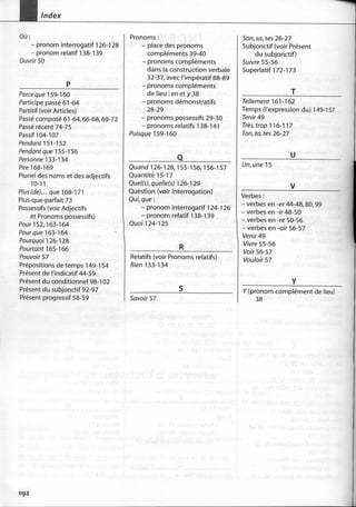 A2 ~ les exercices de grammaire, avec corrigés