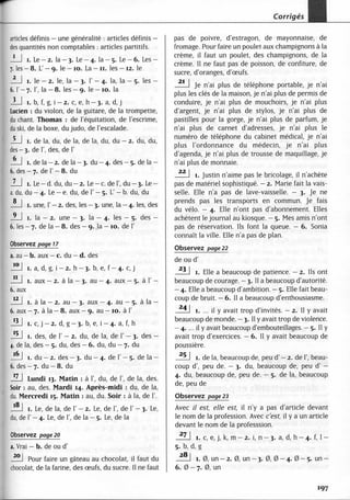 A2 ~ les exercices de grammaire, avec corrigés