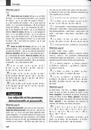 A2 ~ les exercices de grammaire, avec corrigés