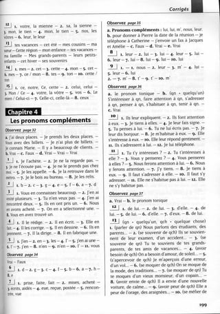 A2 ~ les exercices de grammaire, avec corrigés