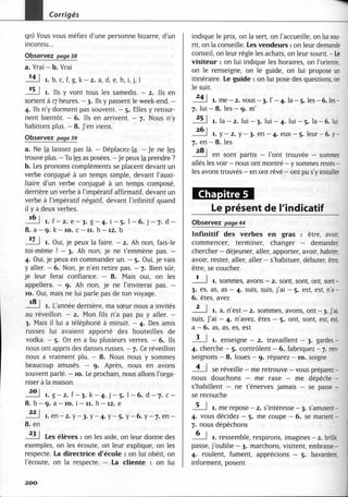 A2 ~ les exercices de grammaire, avec corrigés
