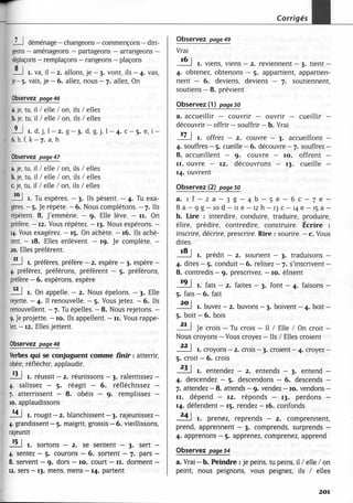 A2 ~ les exercices de grammaire, avec corrigés