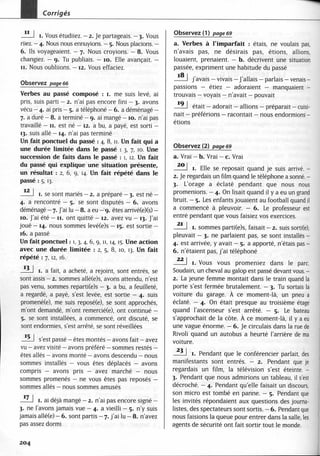 A2 ~ les exercices de grammaire, avec corrigés