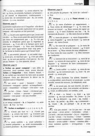 A2 ~ les exercices de grammaire, avec corrigés
