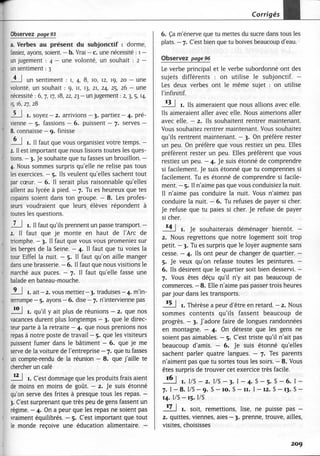 A2 ~ les exercices de grammaire, avec corrigés