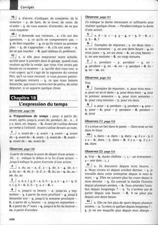 A2 ~ les exercices de grammaire, avec corrigés