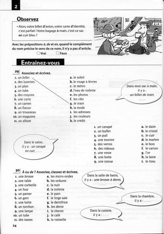 A2 ~ les exercices de grammaire, avec corrigés