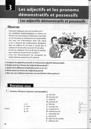 A2 ~ les exercices de grammaire, avec corrigés