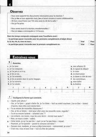 A2 ~ les exercices de grammaire, avec corrigés