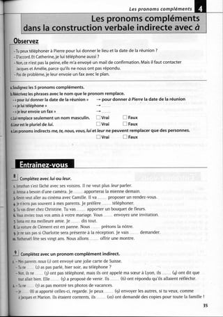 A2 ~ les exercices de grammaire, avec corrigés