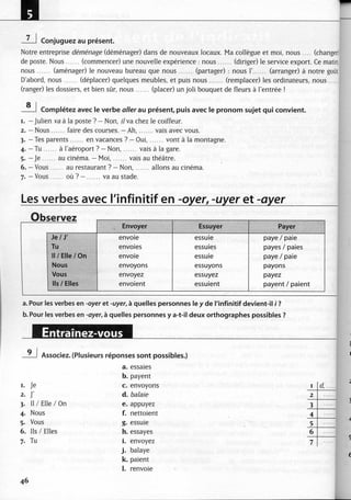 A2 ~ les exercices de grammaire, avec corrigés