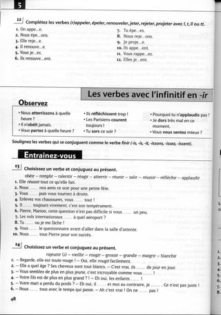 A2 ~ les exercices de grammaire, avec corrigés