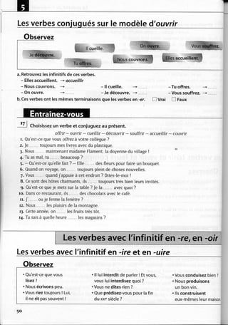 A2 ~ les exercices de grammaire, avec corrigés