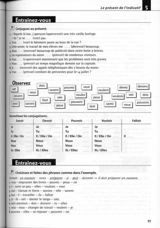 A2 ~ les exercices de grammaire, avec corrigés