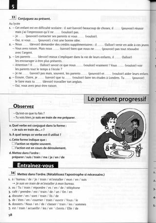 A2 ~ les exercices de grammaire, avec corrigés