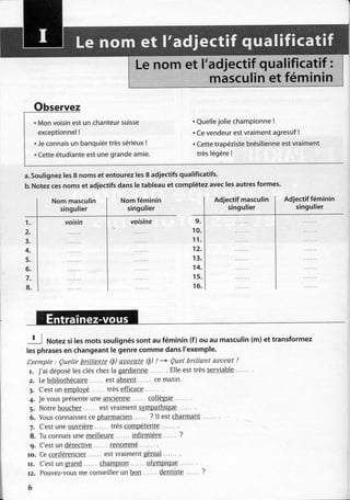 A2 ~ les exercices de grammaire, avec corrigés