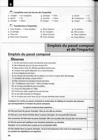 A2 ~ les exercices de grammaire, avec corrigés