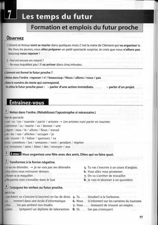 A2 ~ les exercices de grammaire, avec corrigés