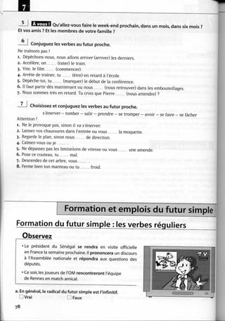 A2 ~ les exercices de grammaire, avec corrigés