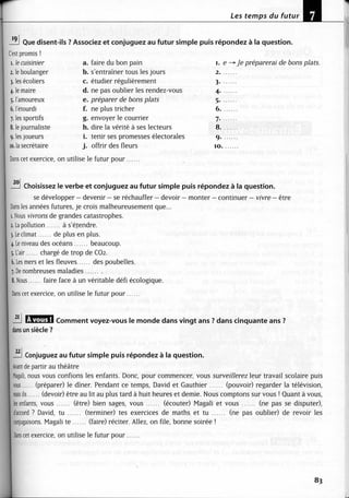 A2 ~ les exercices de grammaire, avec corrigés