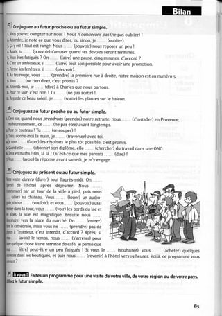 A2 ~ les exercices de grammaire, avec corrigés