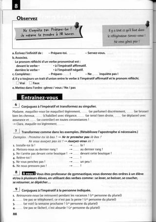 A2 ~ les exercices de grammaire, avec corrigés