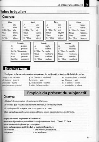 A2 ~ les exercices de grammaire, avec corrigés
