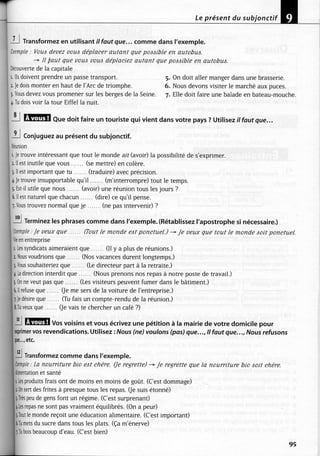 A2 ~ les exercices de grammaire, avec corrigés